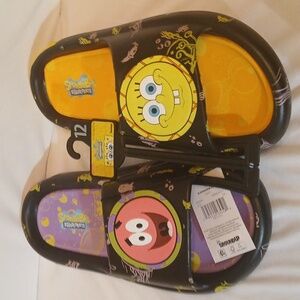 SpongeBob SquarePants Black and Yellow Slide Sandals